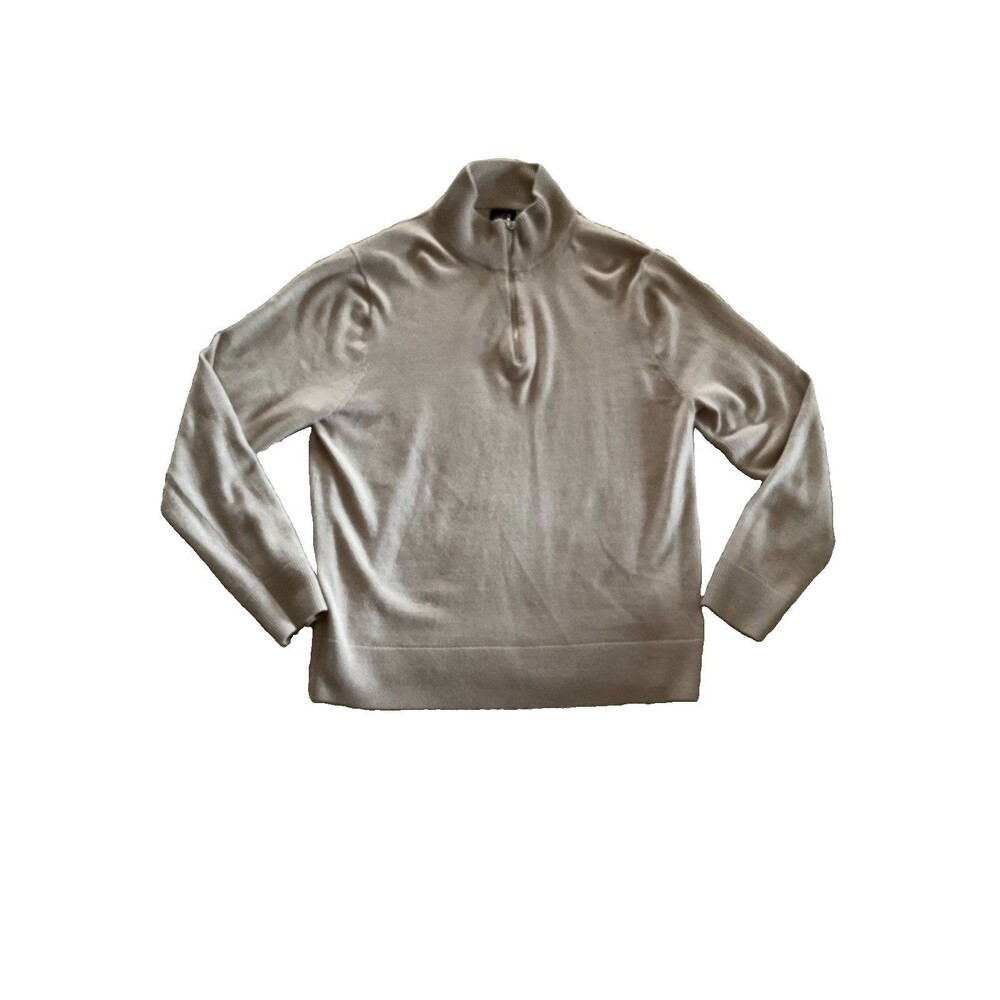 J Crew Sweater Mens Merino Wool Blend 1/4 Zip Large
